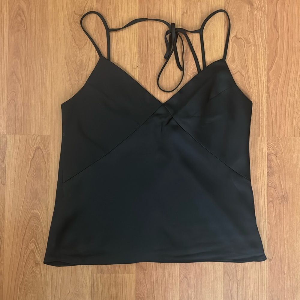 Club Monaco Black Satin Tank